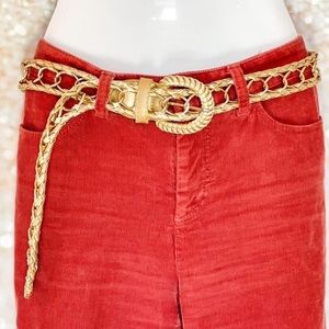 Gold braided belt